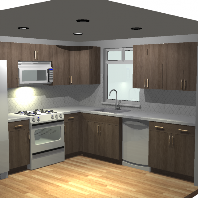 Ultracraft 10 x 10 Kitchen -Metropolis -Silver Elm – NYC Kitchen and Bath