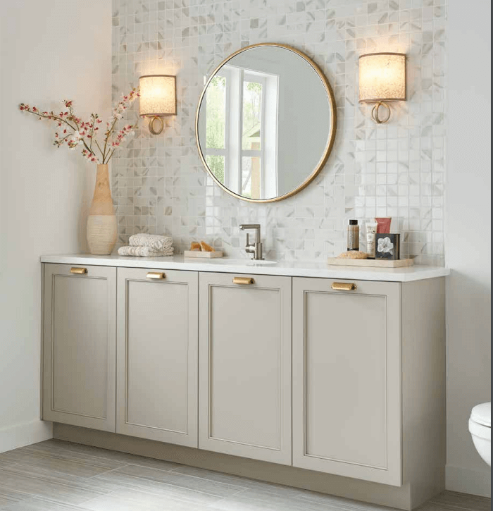 Ultracraft Vanity – Door Style: Chesapeake – Pebble Gray – NYC Kitchen ...